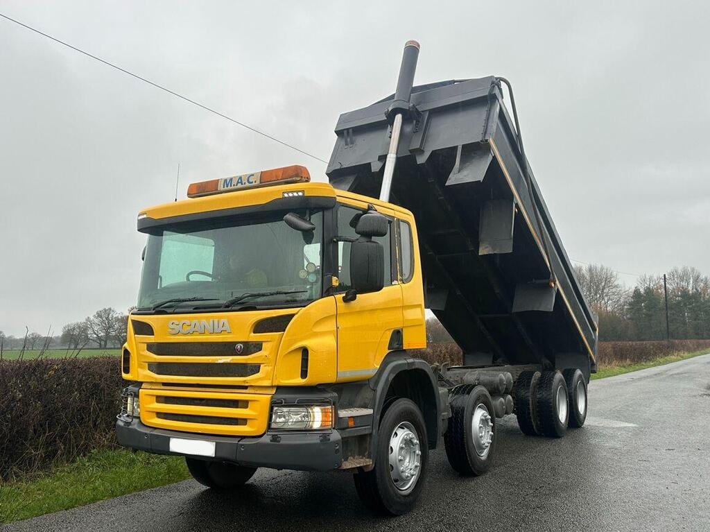 2013 Scania P Series P400 8×4 Steel Body Tipper 12.7 Exw UK