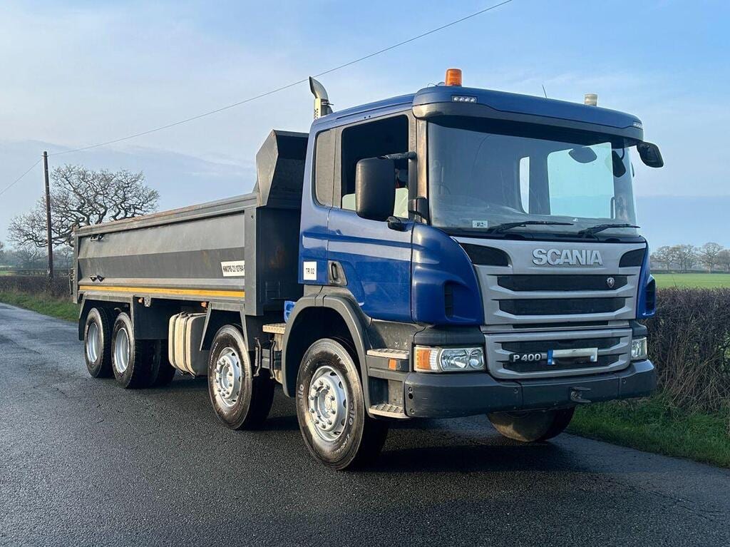 2014 Scania P Series P400 8×4 Steel Tipper 12.7 448,235 kilometres Exw UK