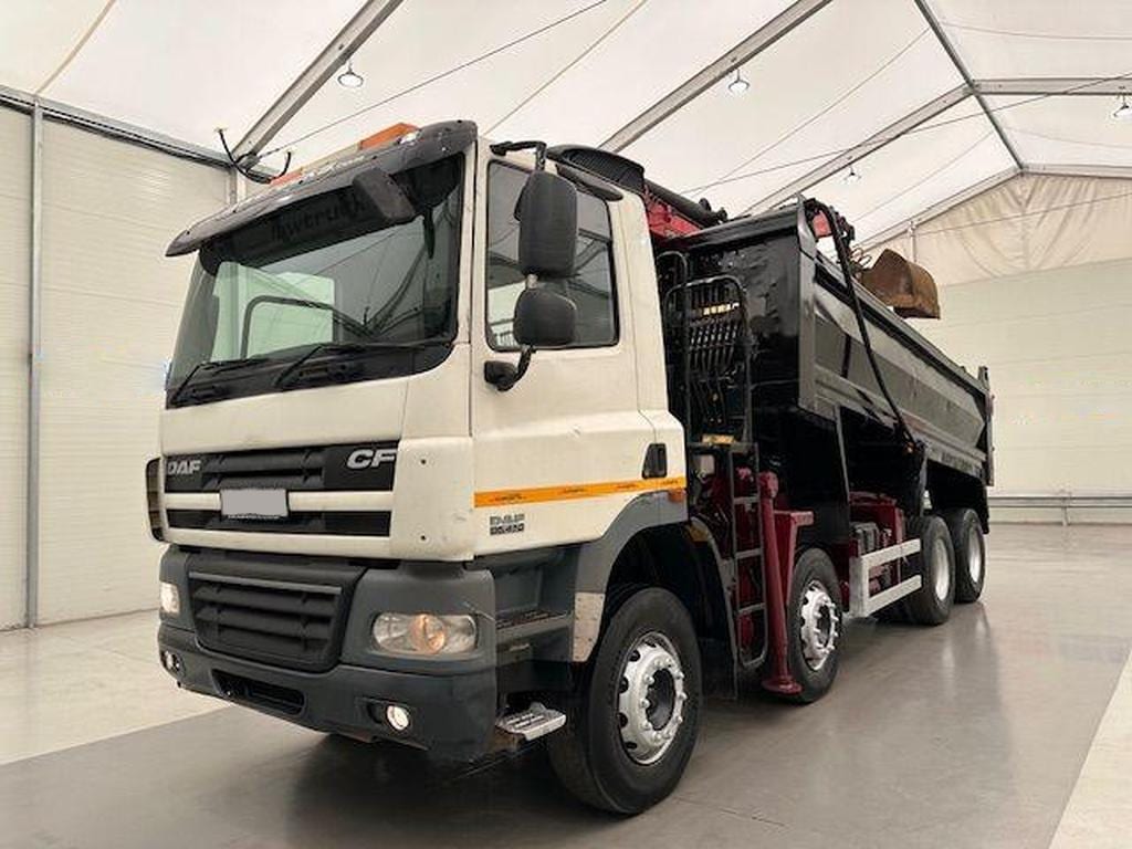 2013 DAF CF85 410 8×4 Day Cab Steel Tipper Grab 12.9 Exw UK