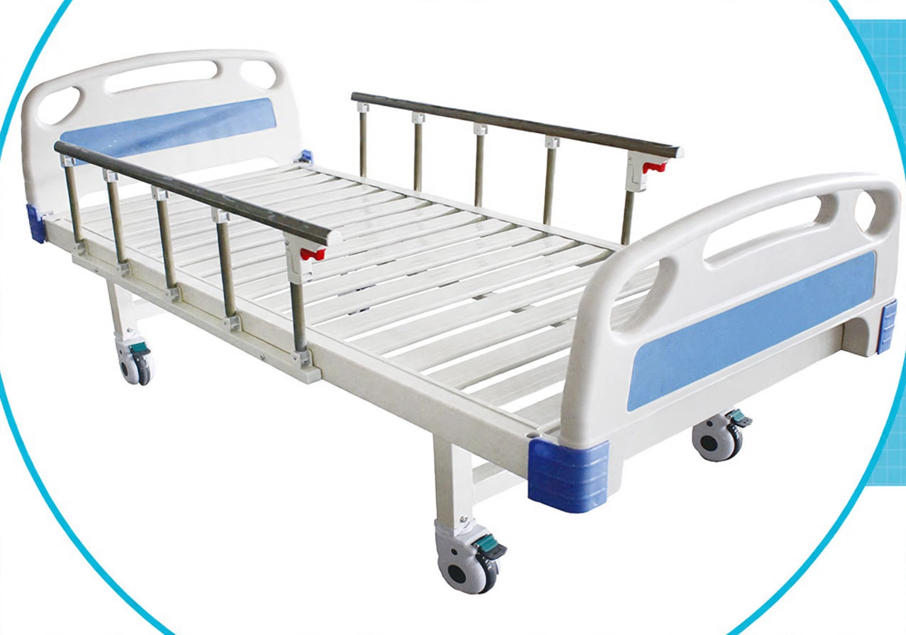 Flat Hospital Bed with Guardrails MF3S
