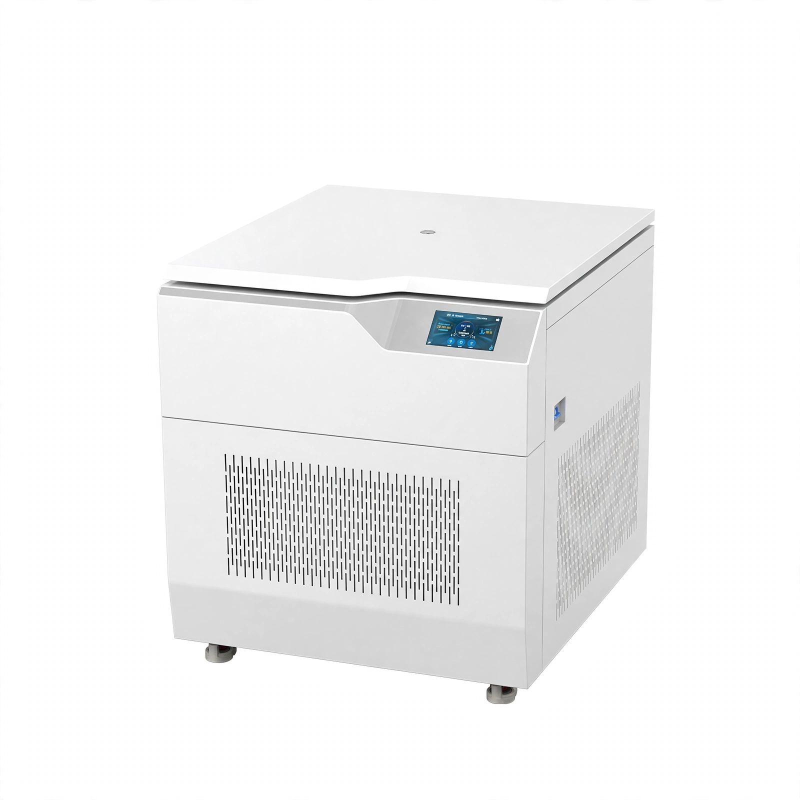 Medical floor centrifuge with refrigeration