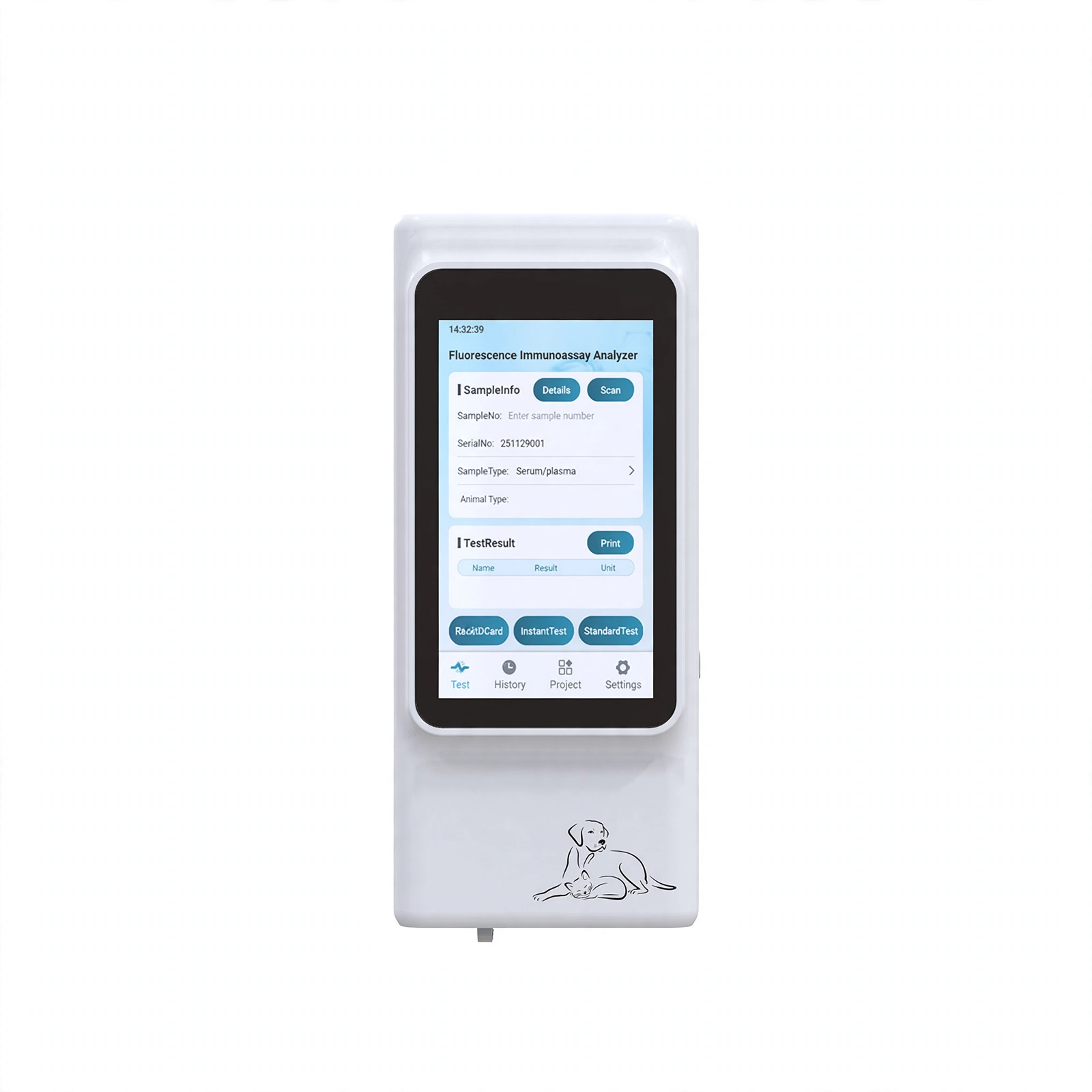 Portable Veterinary Fluorescence Immunoassay Analyzer